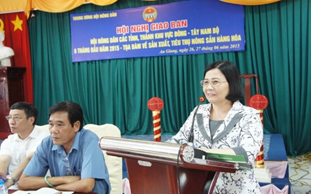 Bà Nguyễn Hồng Lý phát biểu kết luận tại hội nghị. Ảnh: T.B